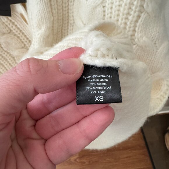 NWT Jenni Kayne Cable Cocoon Cardigan in Ivory Size XS - Picture 10 of 12